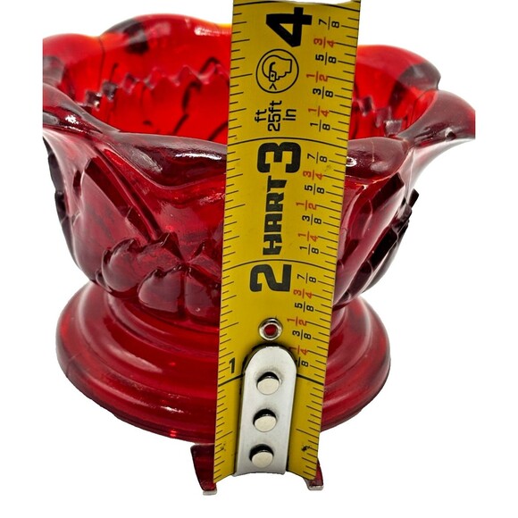 Confederate Brooke Crescent Amberina Diamond Pineapple Fairy Light Base Red - Picture 6 of 8